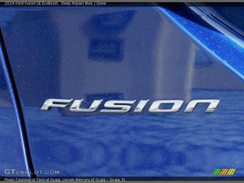 Deep Impact Blue / Dune 2014 Ford Fusion SE EcoBoost