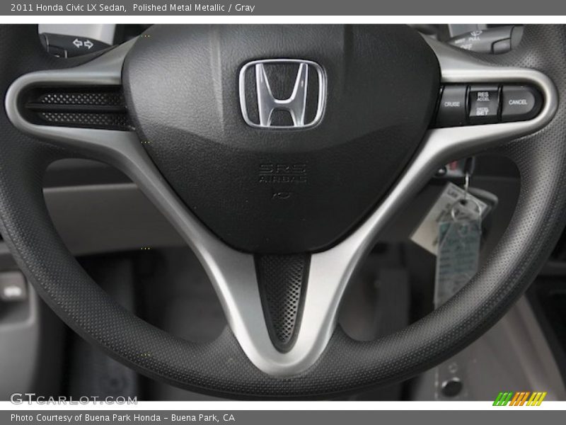 Polished Metal Metallic / Gray 2011 Honda Civic LX Sedan