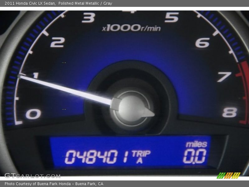 Polished Metal Metallic / Gray 2011 Honda Civic LX Sedan