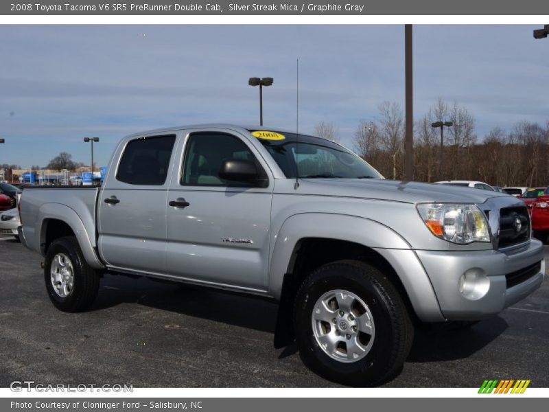 Silver Streak Mica / Graphite Gray 2008 Toyota Tacoma V6 SR5 PreRunner Double Cab