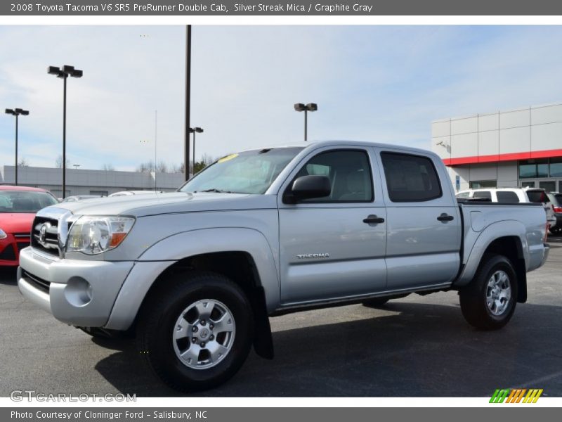 Silver Streak Mica / Graphite Gray 2008 Toyota Tacoma V6 SR5 PreRunner Double Cab