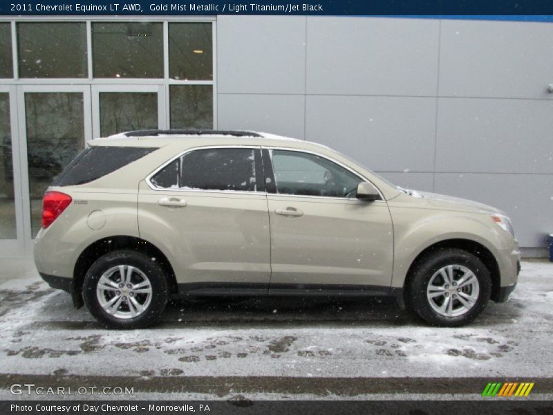 Gold Mist Metallic / Light Titanium/Jet Black 2011 Chevrolet Equinox LT AWD