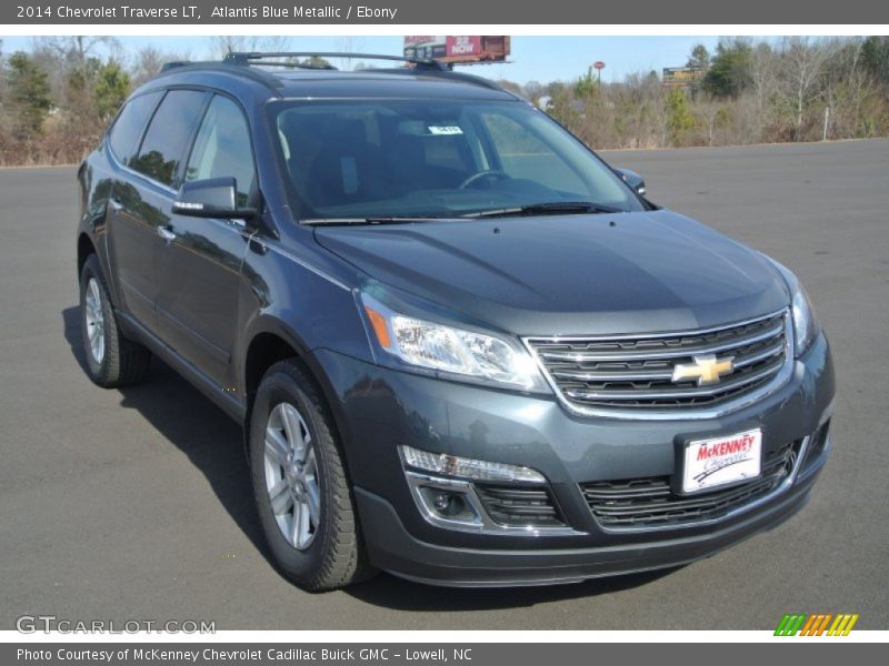 Atlantis Blue Metallic / Ebony 2014 Chevrolet Traverse LT