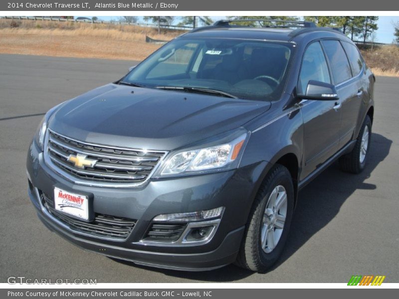 Atlantis Blue Metallic / Ebony 2014 Chevrolet Traverse LT