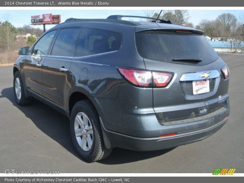 Atlantis Blue Metallic / Ebony 2014 Chevrolet Traverse LT