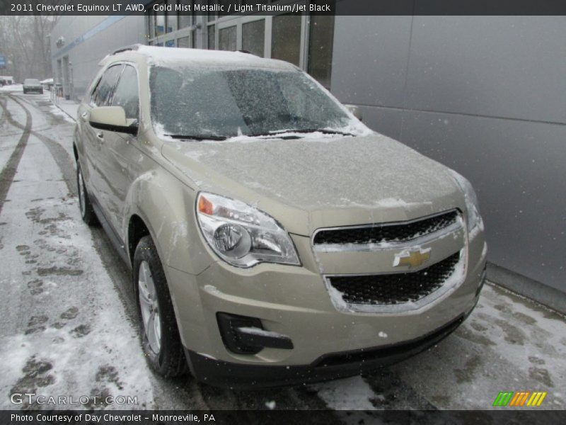 Gold Mist Metallic / Light Titanium/Jet Black 2011 Chevrolet Equinox LT AWD