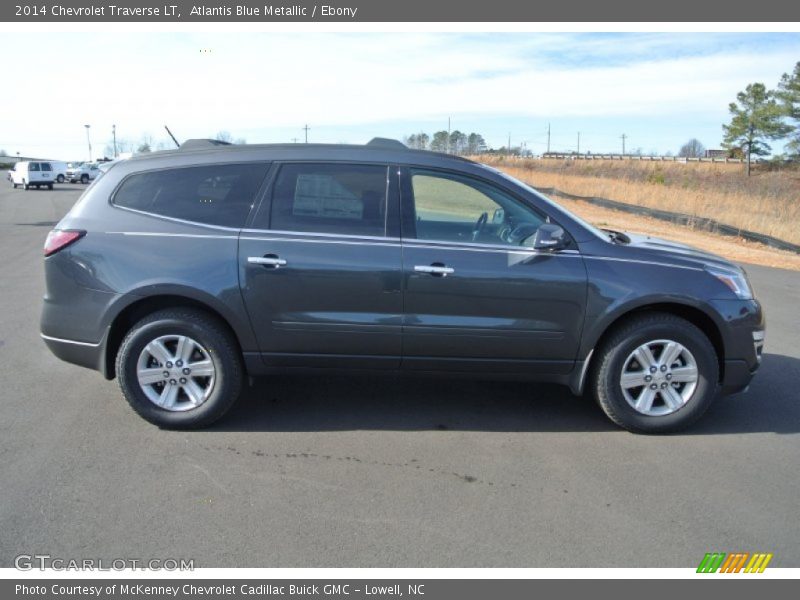 Atlantis Blue Metallic / Ebony 2014 Chevrolet Traverse LT
