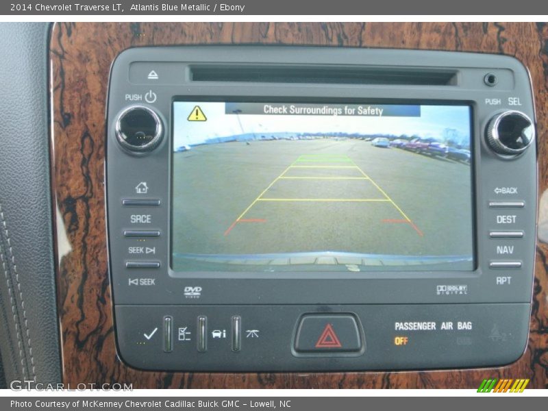 Atlantis Blue Metallic / Ebony 2014 Chevrolet Traverse LT