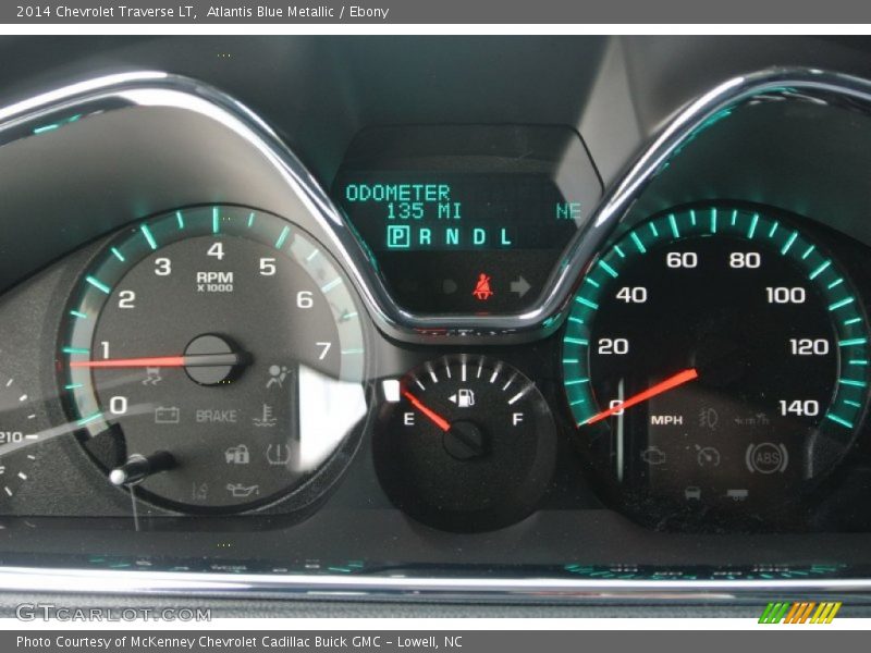 Atlantis Blue Metallic / Ebony 2014 Chevrolet Traverse LT