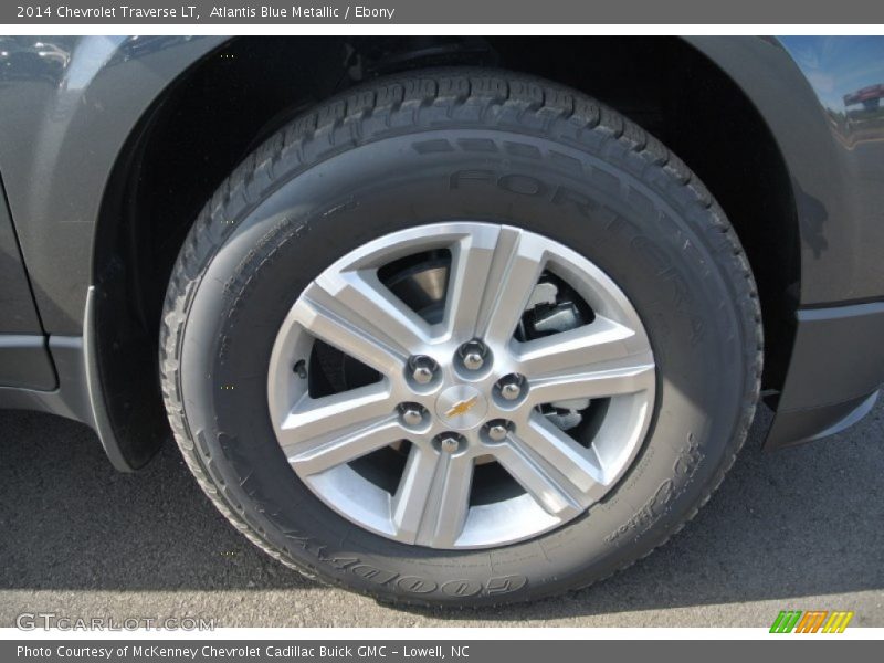Atlantis Blue Metallic / Ebony 2014 Chevrolet Traverse LT