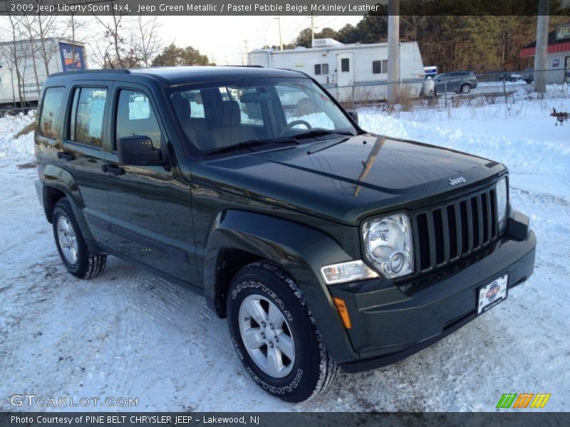 Jeep Green Metallic / Pastel Pebble Beige Mckinley Leather 2009 Jeep Liberty Sport 4x4