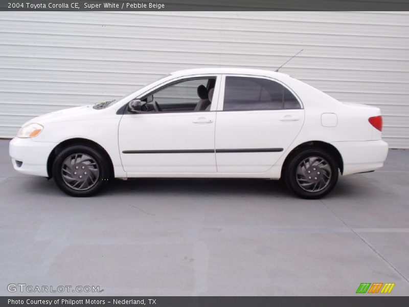 Super White / Pebble Beige 2004 Toyota Corolla CE