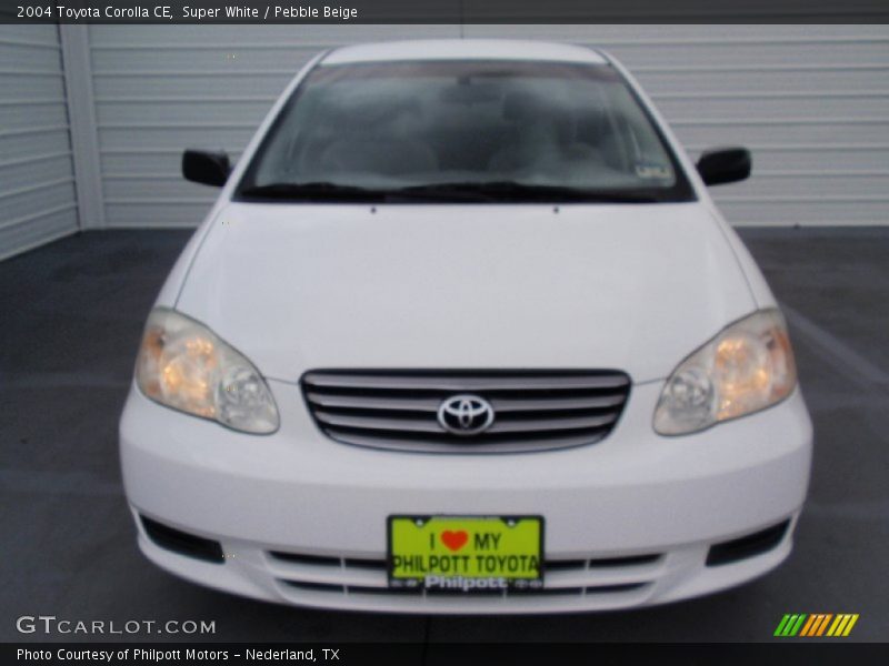 Super White / Pebble Beige 2004 Toyota Corolla CE