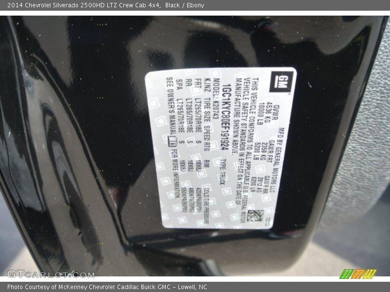 Black / Ebony 2014 Chevrolet Silverado 2500HD LTZ Crew Cab 4x4