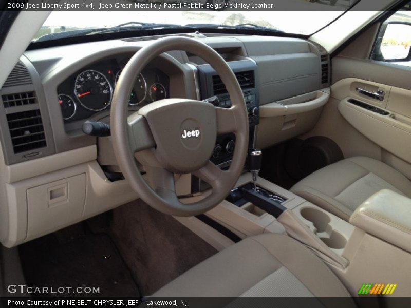 Jeep Green Metallic / Pastel Pebble Beige Mckinley Leather 2009 Jeep Liberty Sport 4x4
