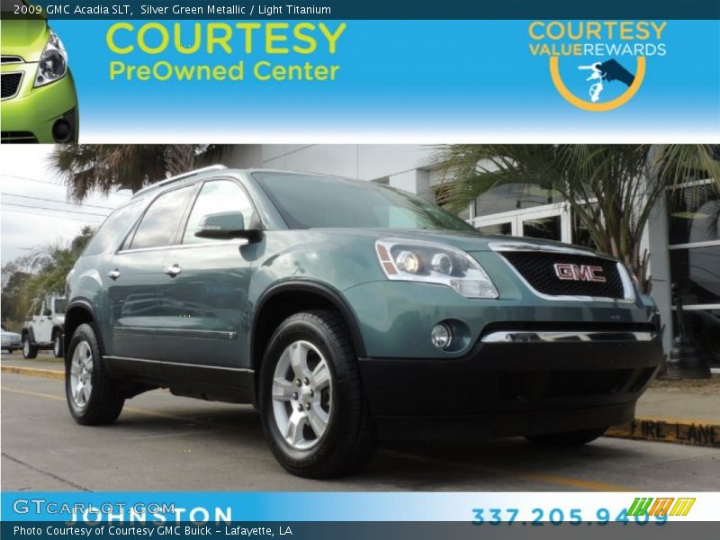 Silver Green Metallic / Light Titanium 2009 GMC Acadia SLT