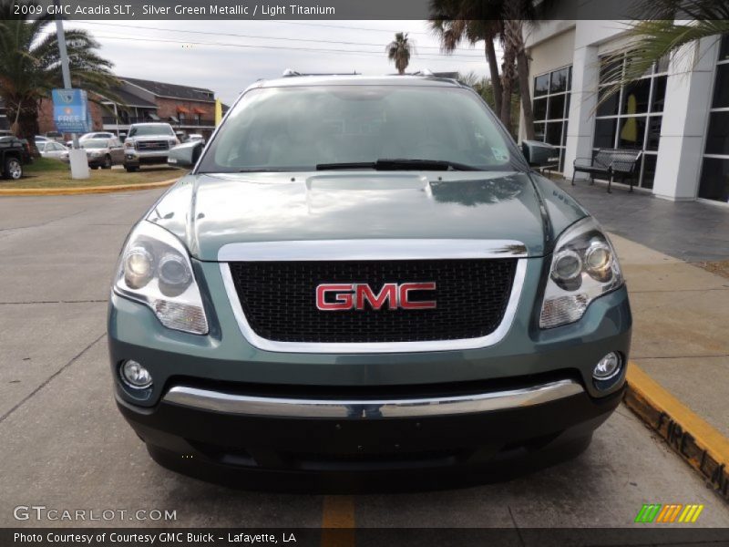 Silver Green Metallic / Light Titanium 2009 GMC Acadia SLT
