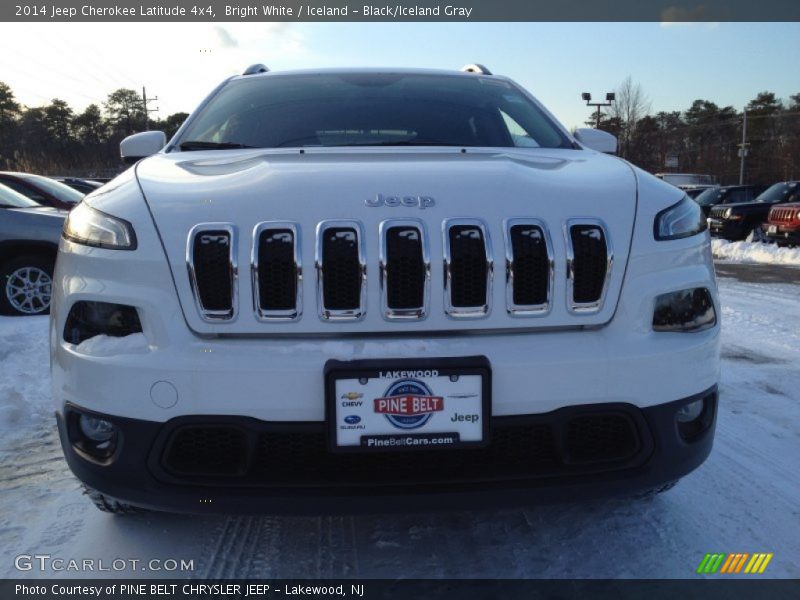 Bright White / Iceland - Black/Iceland Gray 2014 Jeep Cherokee Latitude 4x4