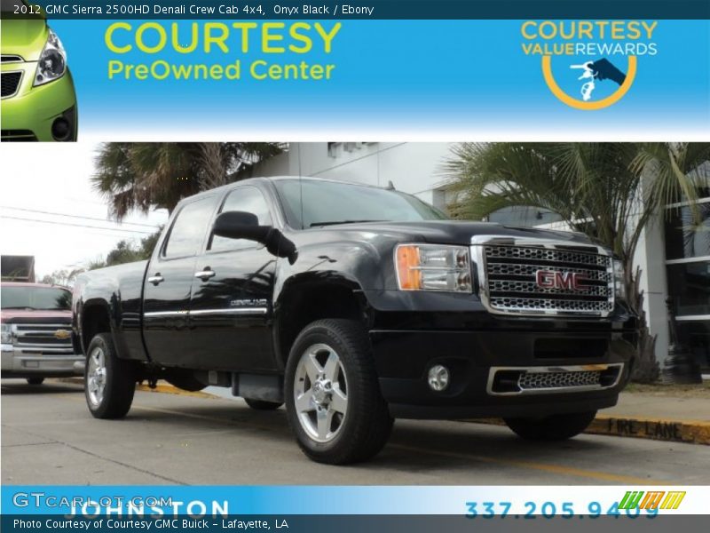 Onyx Black / Ebony 2012 GMC Sierra 2500HD Denali Crew Cab 4x4