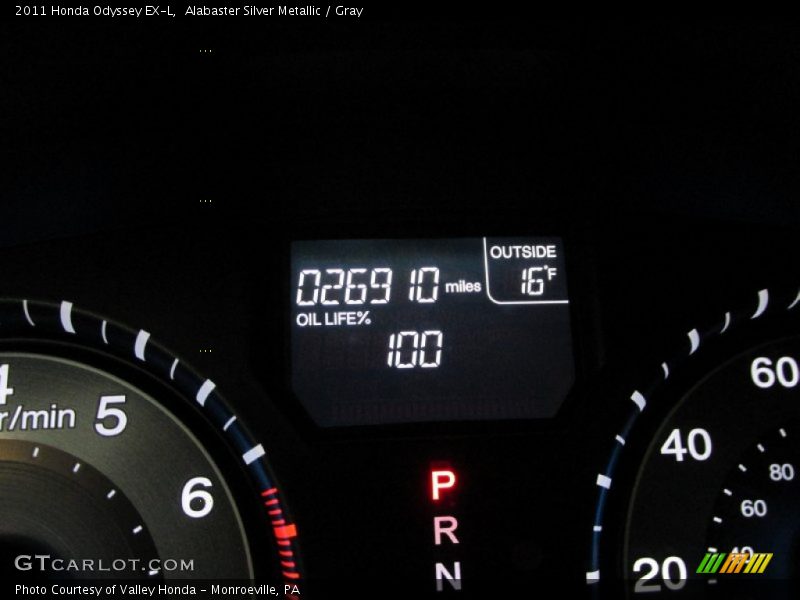 Alabaster Silver Metallic / Gray 2011 Honda Odyssey EX-L
