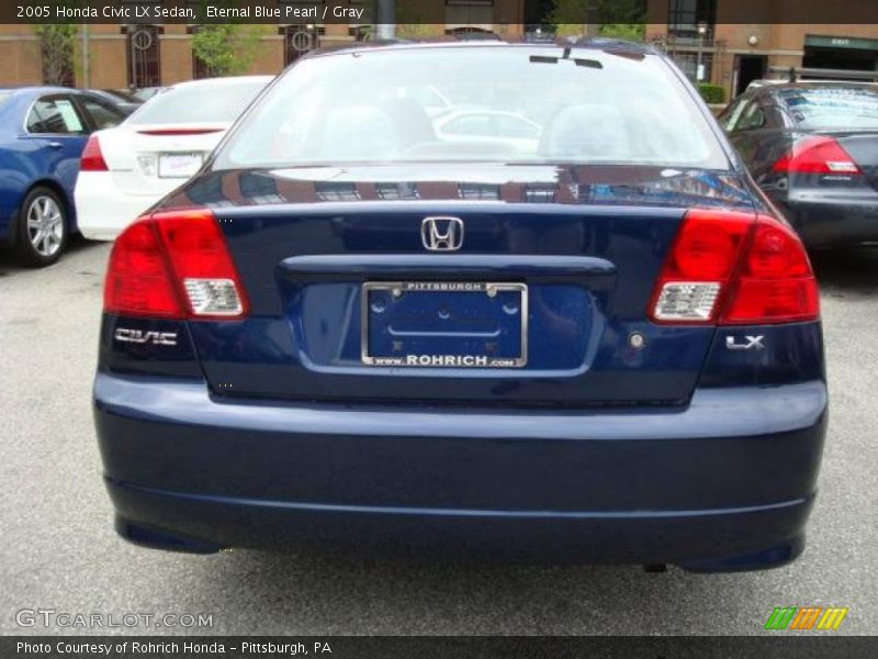 Eternal Blue Pearl / Gray 2005 Honda Civic LX Sedan