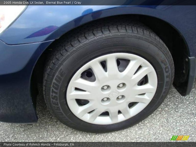 Eternal Blue Pearl / Gray 2005 Honda Civic LX Sedan
