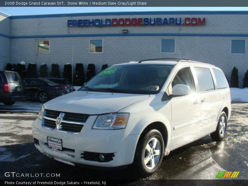 Stone White / Medium Slate Gray/Light Shale 2008 Dodge Grand Caravan SXT