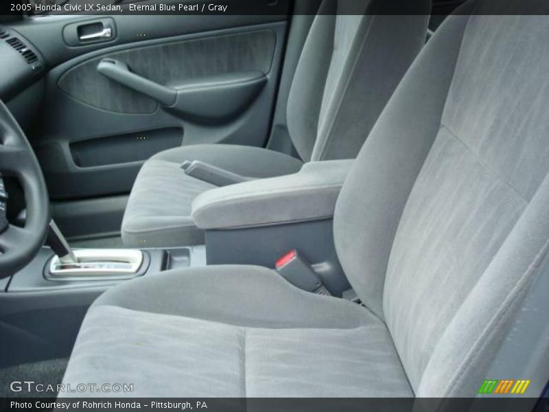 Eternal Blue Pearl / Gray 2005 Honda Civic LX Sedan