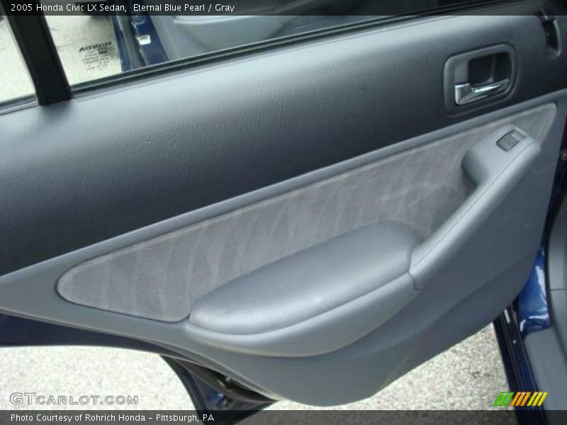 Eternal Blue Pearl / Gray 2005 Honda Civic LX Sedan