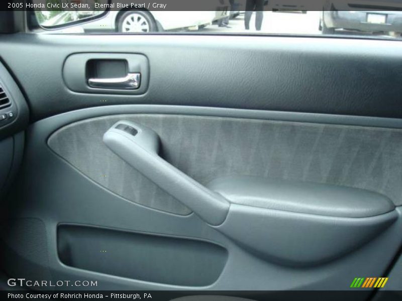 Eternal Blue Pearl / Gray 2005 Honda Civic LX Sedan