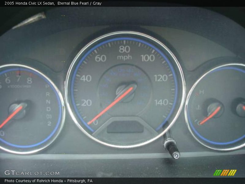 Eternal Blue Pearl / Gray 2005 Honda Civic LX Sedan