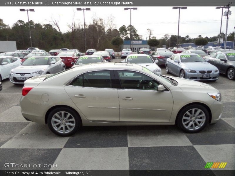 Champagne Silver Metallic / Cocoa/Light Neutral 2013 Chevrolet Malibu LT