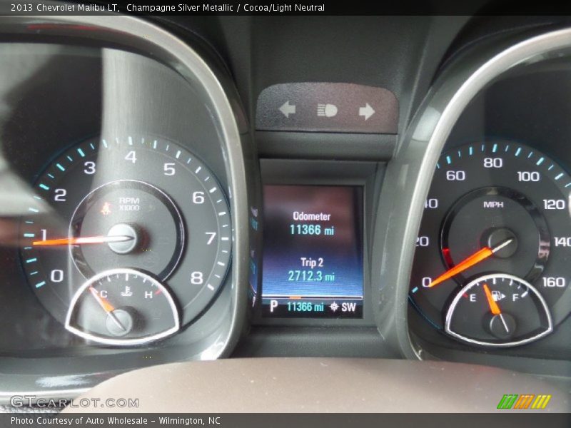 Champagne Silver Metallic / Cocoa/Light Neutral 2013 Chevrolet Malibu LT