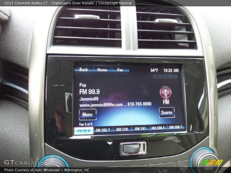 Champagne Silver Metallic / Cocoa/Light Neutral 2013 Chevrolet Malibu LT