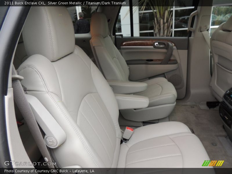 Silver Green Metallic / Titanium/Dark Titanium 2011 Buick Enclave CXL