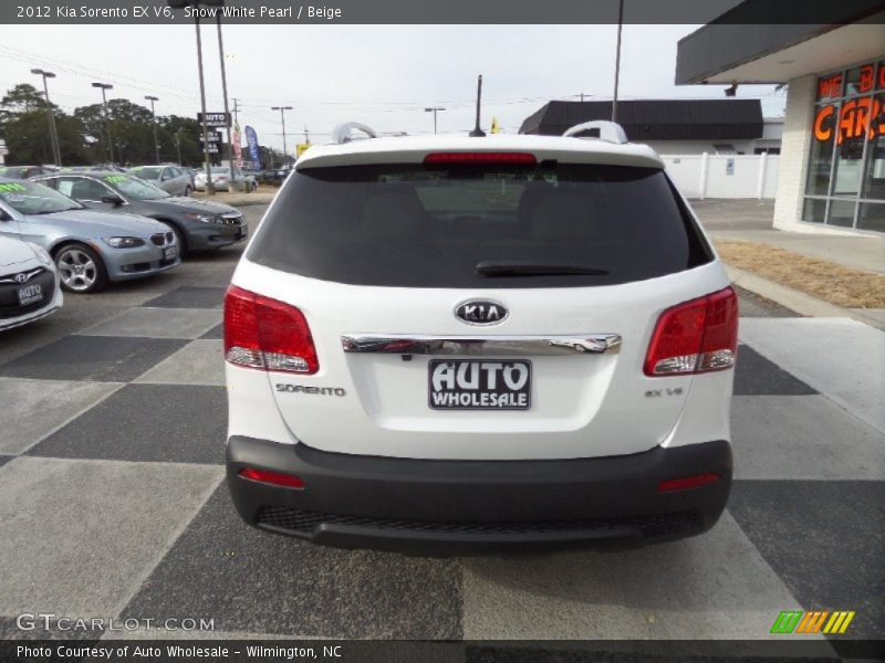 Snow White Pearl / Beige 2012 Kia Sorento EX V6