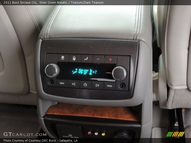 Silver Green Metallic / Titanium/Dark Titanium 2011 Buick Enclave CXL