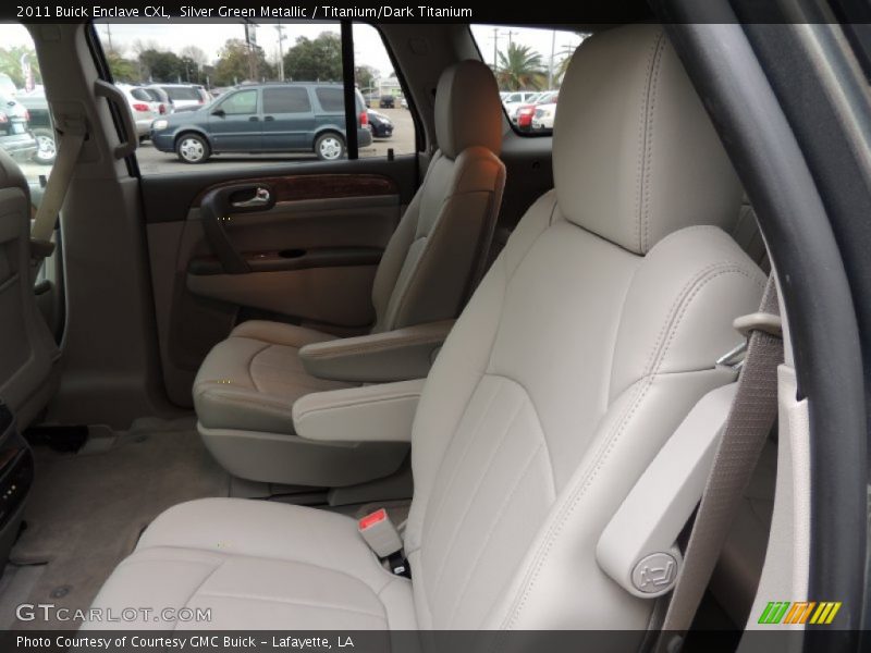 Silver Green Metallic / Titanium/Dark Titanium 2011 Buick Enclave CXL