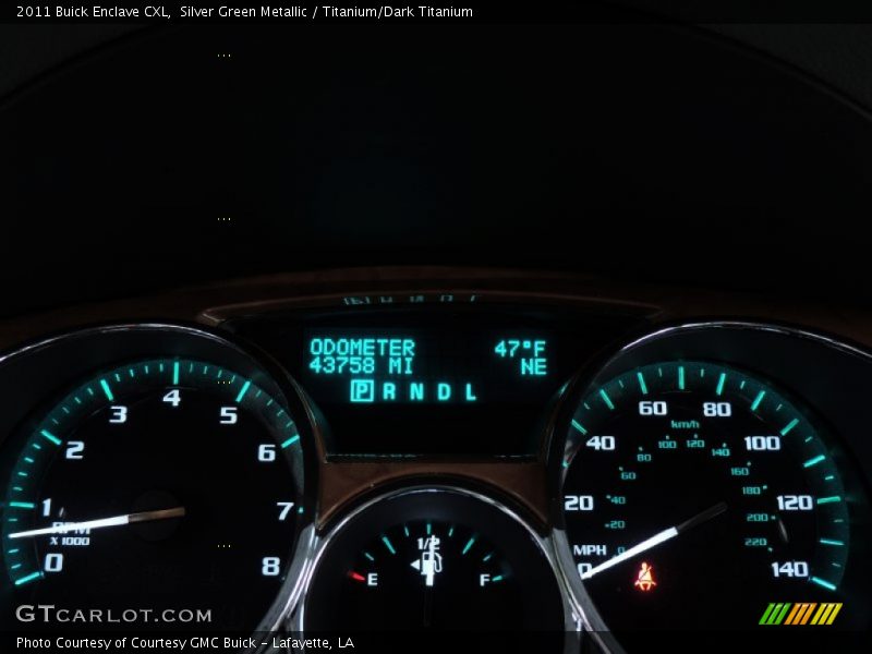Silver Green Metallic / Titanium/Dark Titanium 2011 Buick Enclave CXL