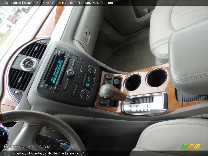 Silver Green Metallic / Titanium/Dark Titanium 2011 Buick Enclave CXL