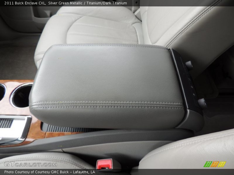 Silver Green Metallic / Titanium/Dark Titanium 2011 Buick Enclave CXL