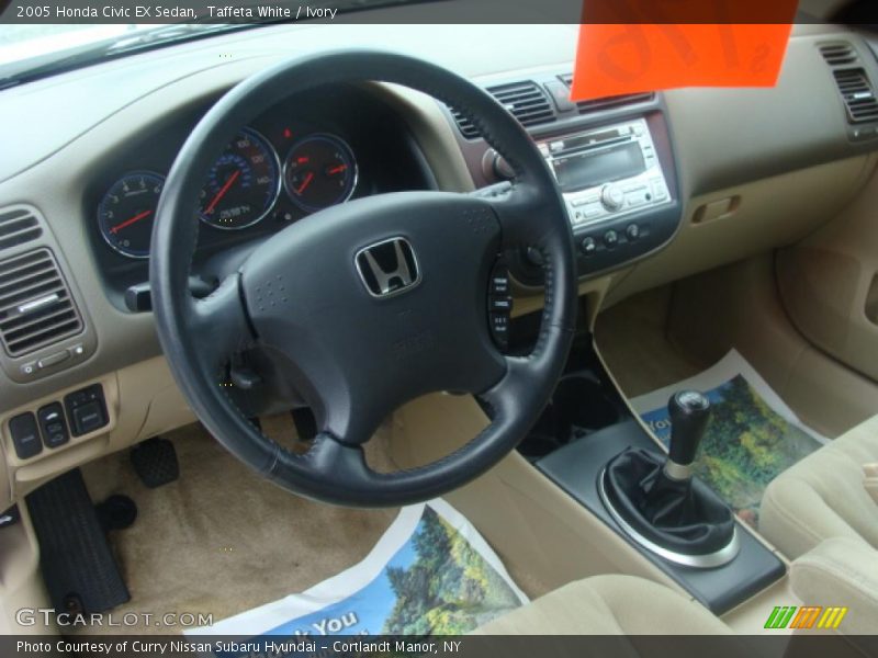 Taffeta White / Ivory 2005 Honda Civic EX Sedan