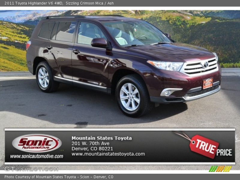 Sizzling Crimson Mica / Ash 2011 Toyota Highlander V6 4WD