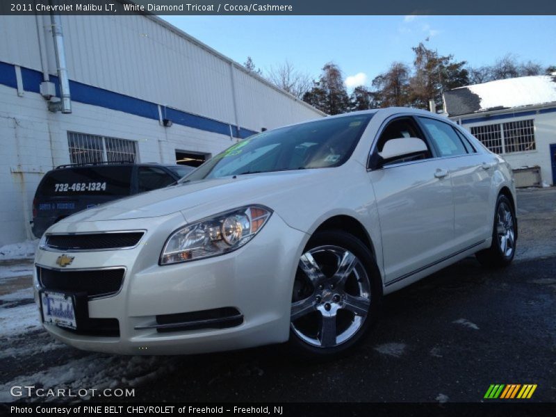 White Diamond Tricoat / Cocoa/Cashmere 2011 Chevrolet Malibu LT
