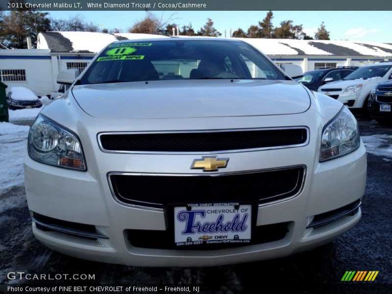 White Diamond Tricoat / Cocoa/Cashmere 2011 Chevrolet Malibu LT