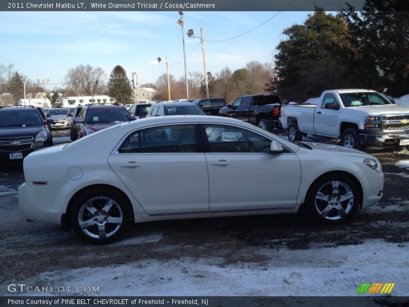 White Diamond Tricoat / Cocoa/Cashmere 2011 Chevrolet Malibu LT