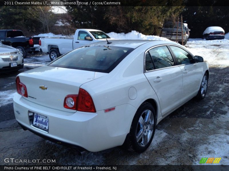 White Diamond Tricoat / Cocoa/Cashmere 2011 Chevrolet Malibu LT