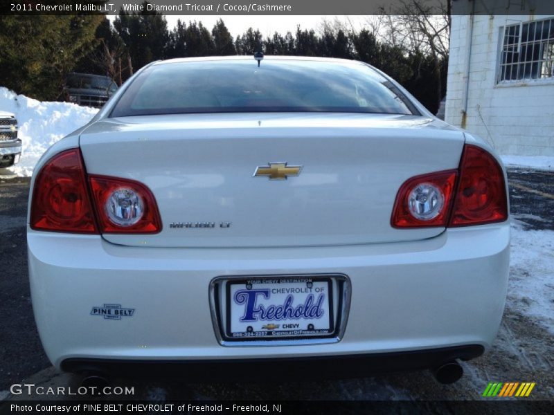 White Diamond Tricoat / Cocoa/Cashmere 2011 Chevrolet Malibu LT