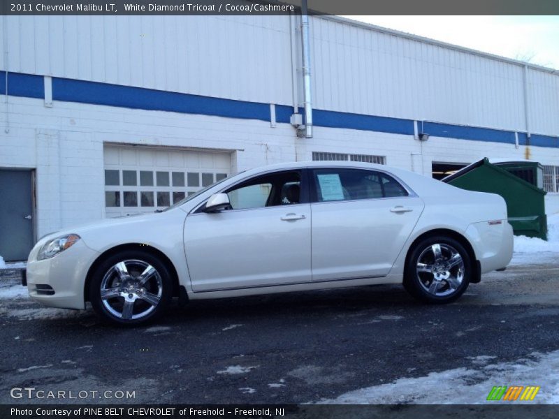 White Diamond Tricoat / Cocoa/Cashmere 2011 Chevrolet Malibu LT