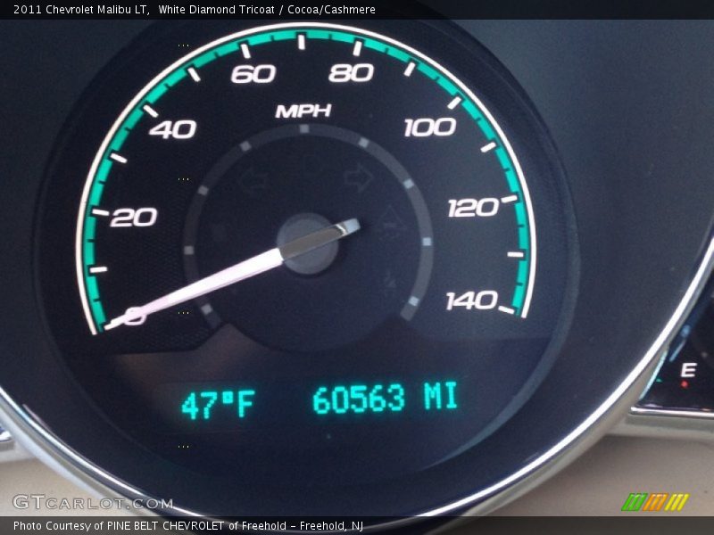 White Diamond Tricoat / Cocoa/Cashmere 2011 Chevrolet Malibu LT